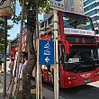 MRT「行天宮」駅からは無料のシャトルバスが運行されました。運がよければ2階建てバスに乗れましたよ！