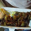 サテと呼ばれる串焼きです。あまダレをつけて食べます